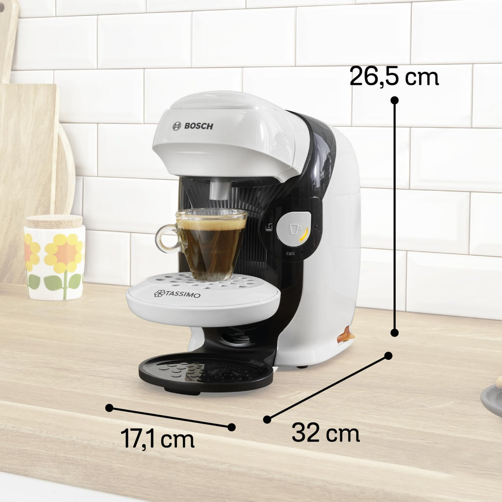 Elite Tassimo Style TAS1104 – Kapselmaschine, über 70 Getränke, INTELLIBREW™, 1400W, Weiss