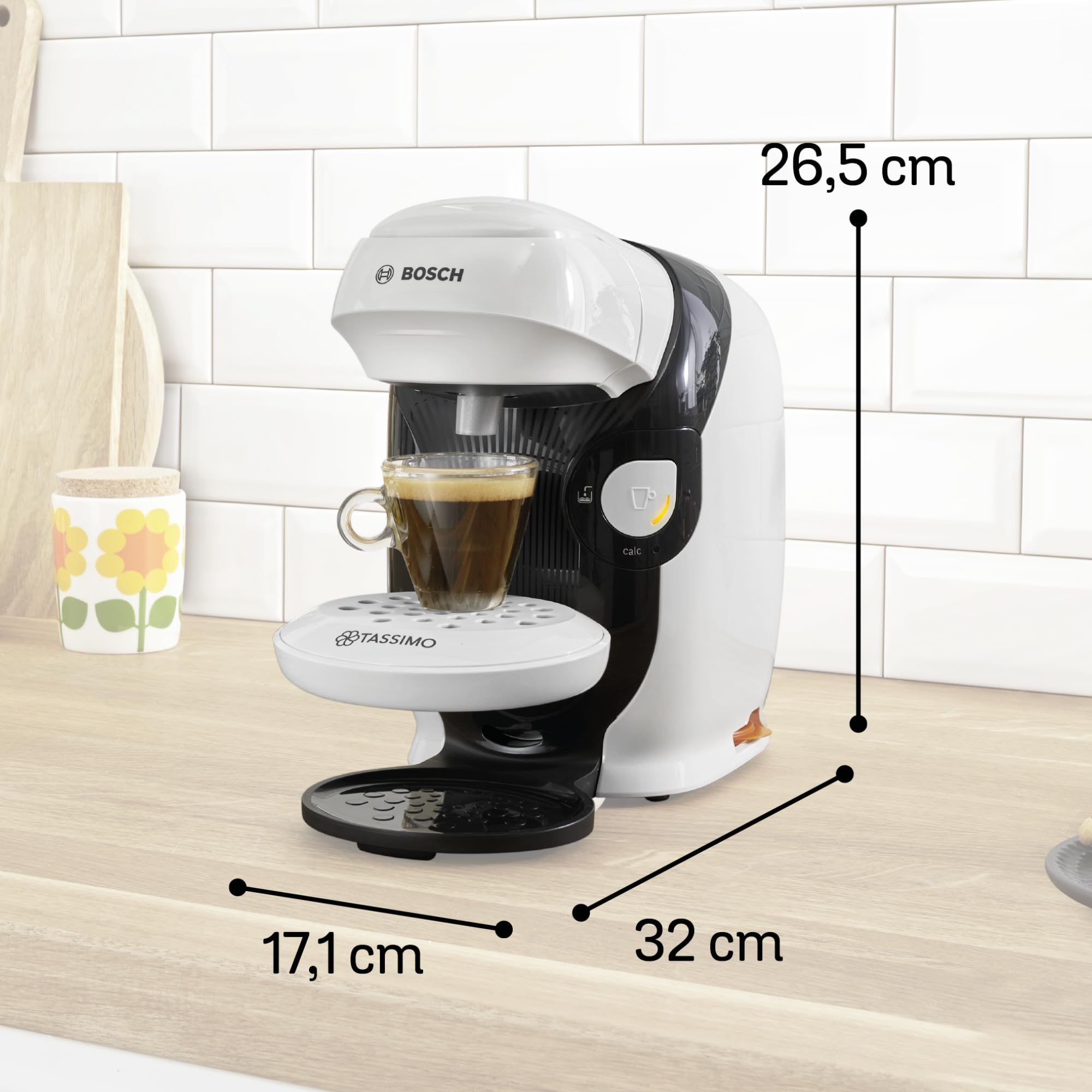 Elite Tassimo Style TAS1104 – Kapselmaschine, über 70 Getränke, INTELLIBREW™, 1400W, Weiss