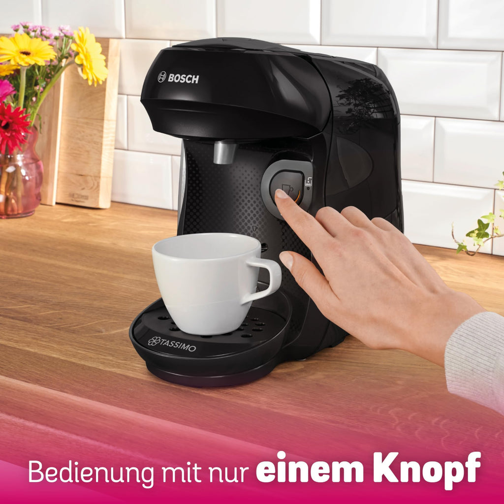 Elite Tassimo Happy TAS1002 – Kapselmaschine, über 70 Getränke, INTELLIBREW™, 1400W, Schwarz