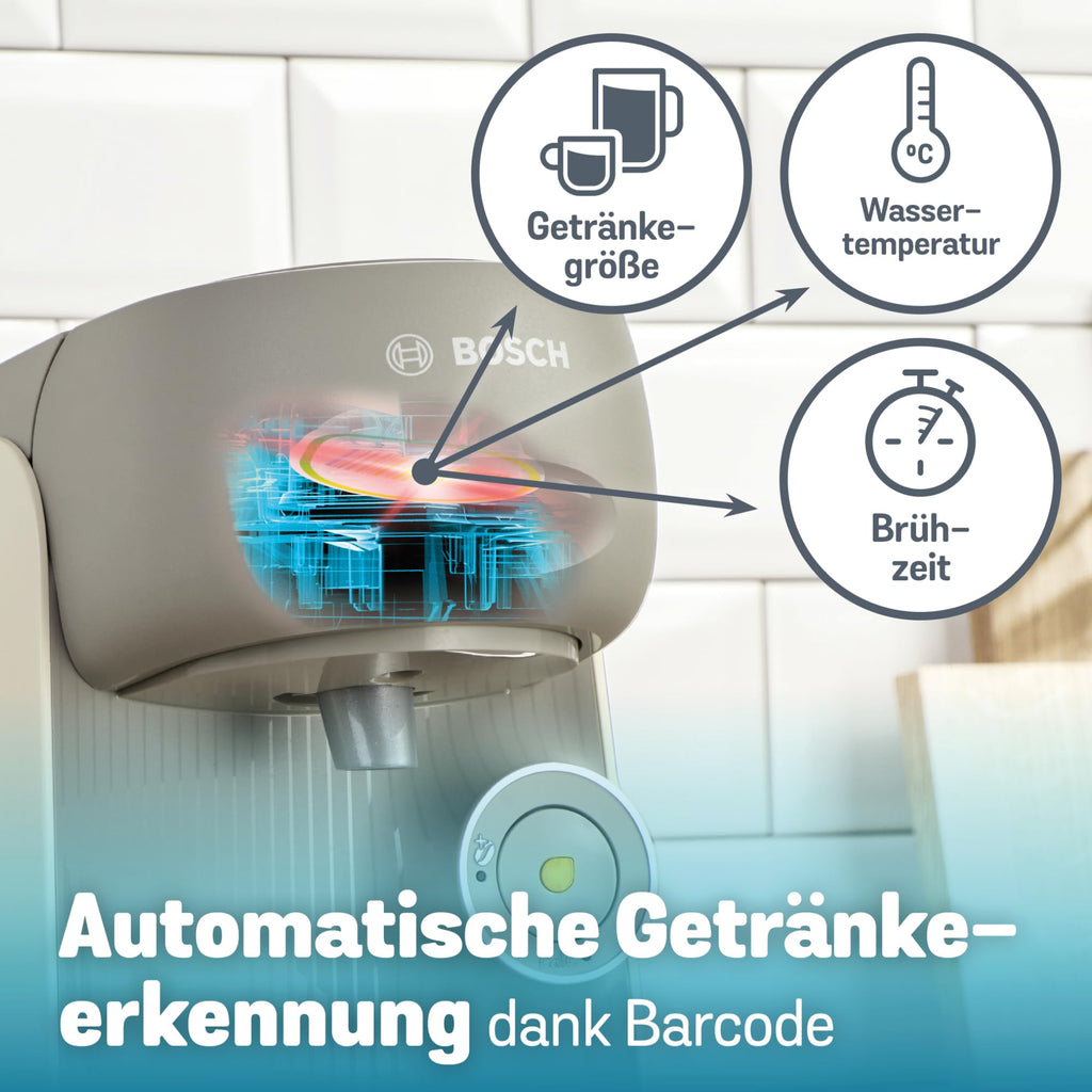 Elite Tassimo Finesse TAS167P – Kapselmaschine mit IntensityBoost, über 70 Getränke, 1400W, Creme