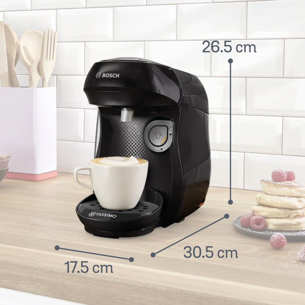 Elite Tassimo Happy TAS1002 – Kapselmaschine, über 70 Getränke, INTELLIBREW™, 1400W, Schwarz