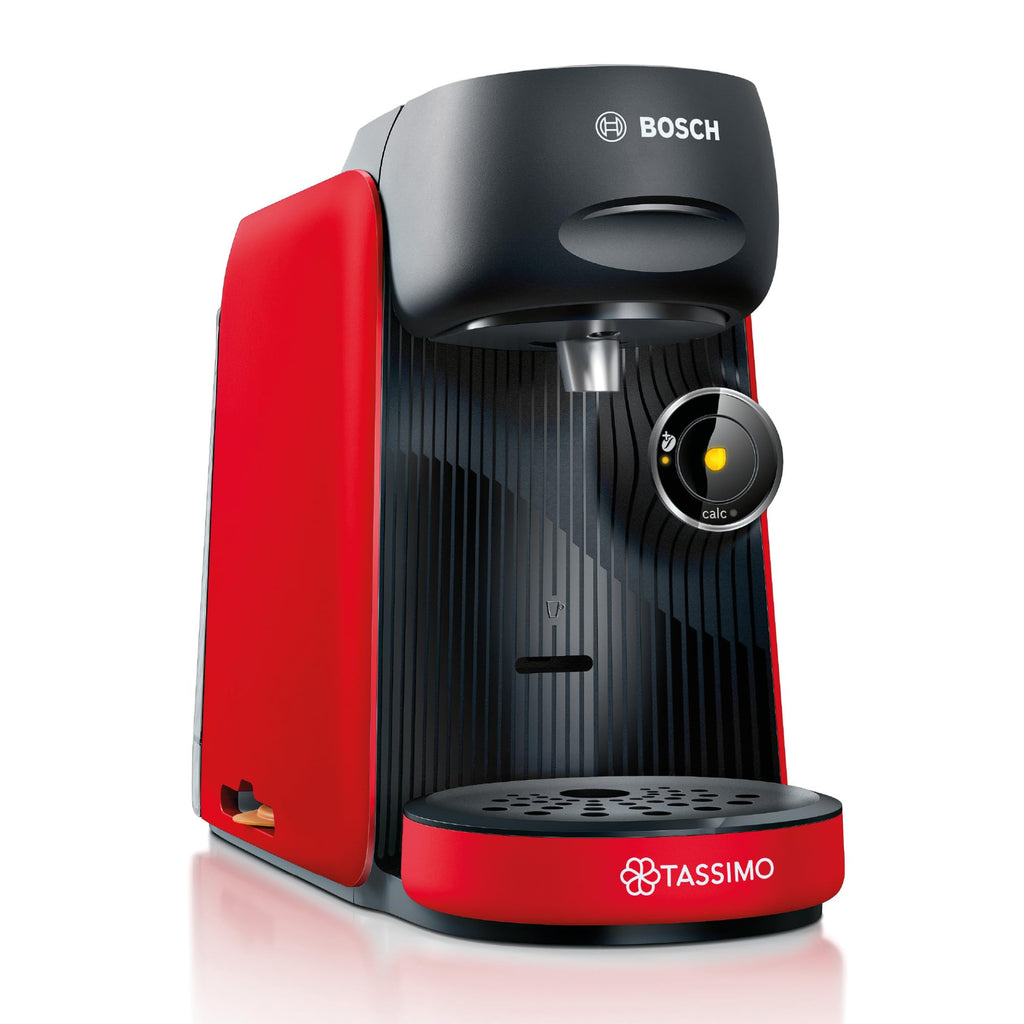 Elite Tassimo Finesse TAS163E – Kapselmaschine mit IntensityBoost, über 70 Getränke, 1400W, Rot/Schwarz