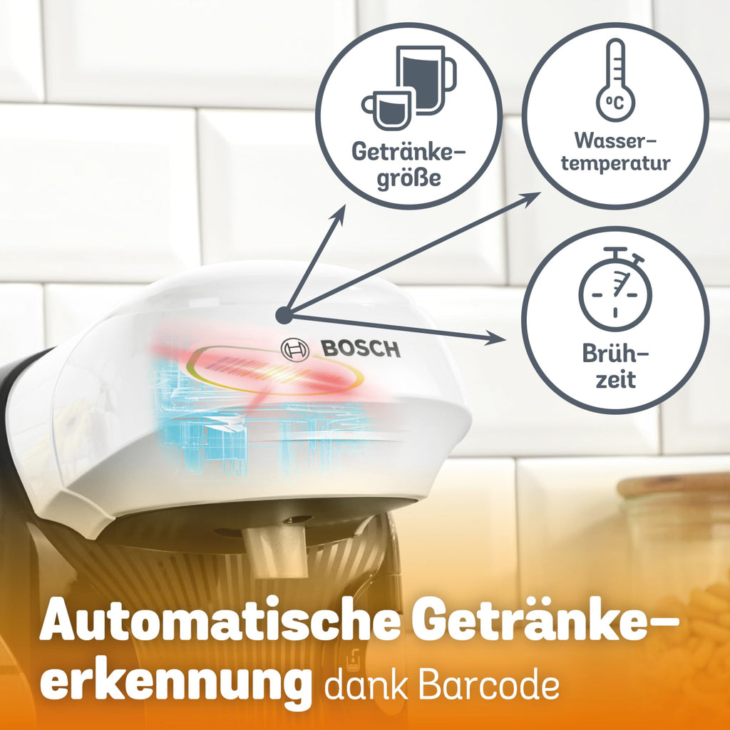 Elite Tassimo Style TAS1104 – Kapselmaschine, über 70 Getränke, INTELLIBREW™, 1400W, Weiss