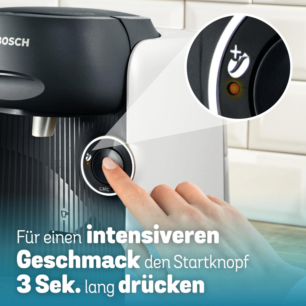 Elite Tassimo Finesse TAS1104 – Kapselmaschine, IntensityBoost, über 70 Getränke, 1400W, Weiss/Schwarz