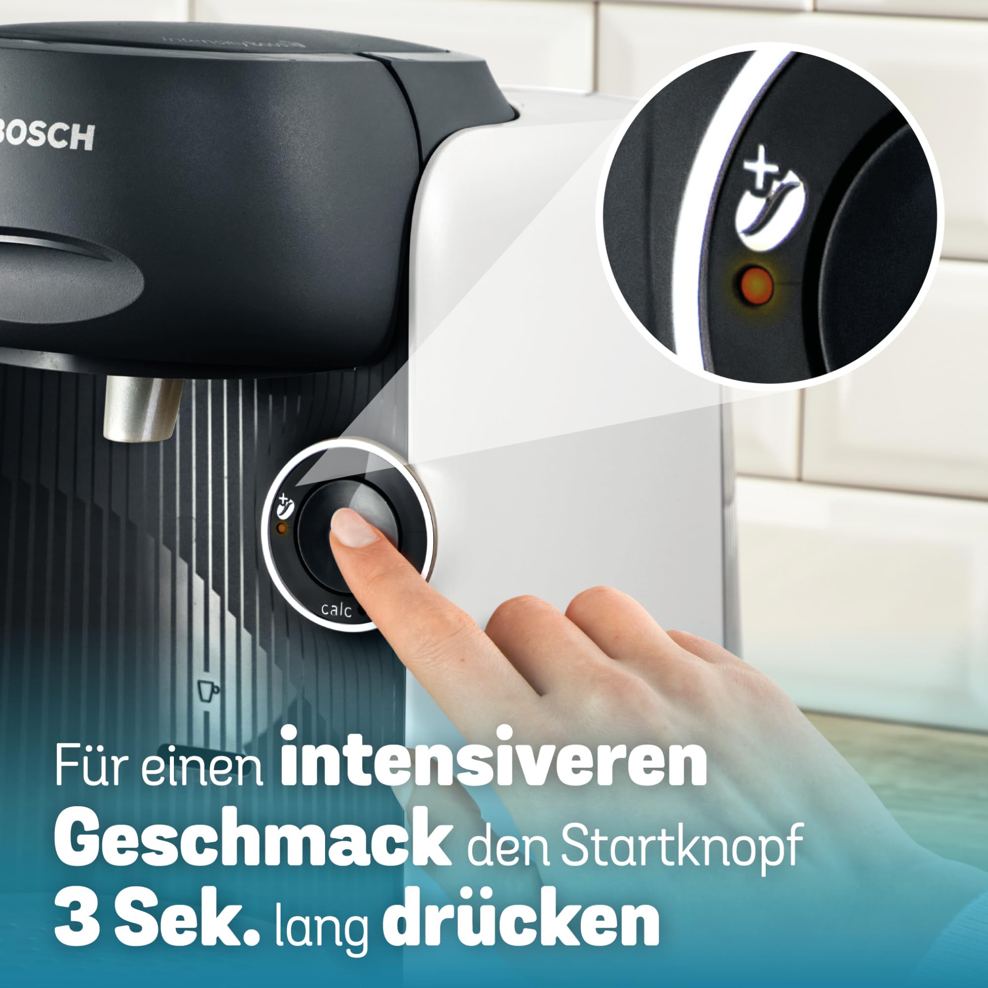 Elite Tassimo Finesse TAS1104 – Kapselmaschine, IntensityBoost, über 70 Getränke, 1400W, Weiss/Schwarz