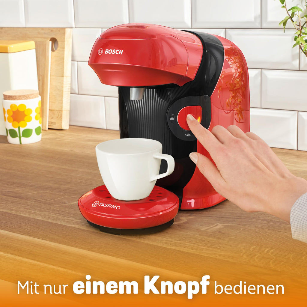 Elite Tassimo Style TAS1103 – Kapselmaschine, über 70 Getränke, INTELLIBREW™, 1400W, Rot