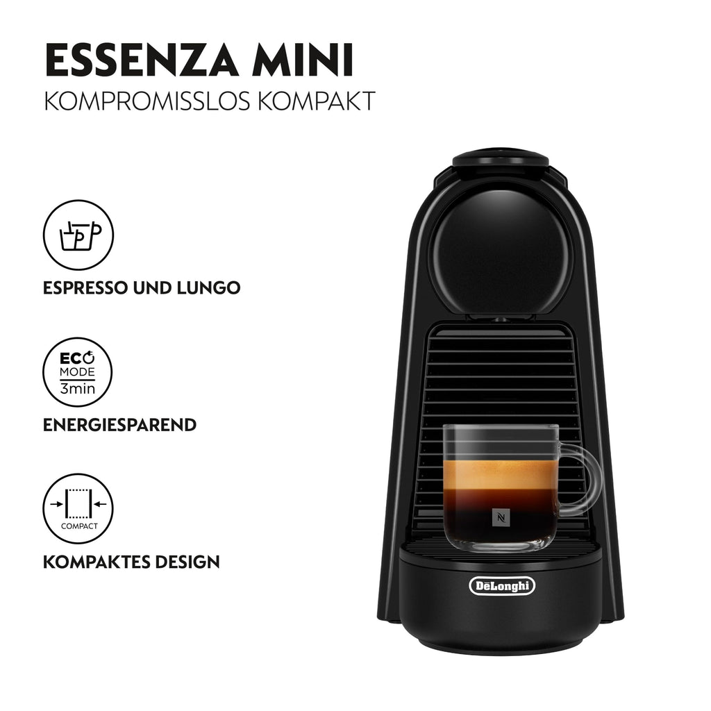 Elite Essenza Mini EN85.B – Kapselmaschine, 19 Bar, Kompakt, Schwarz