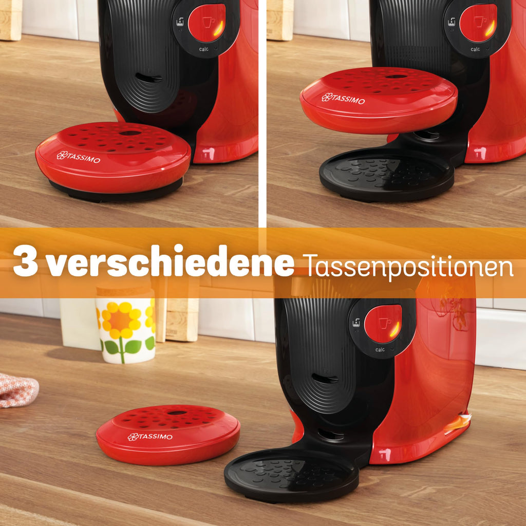 Elite Tassimo Style TAS1103 – Kapselmaschine, über 70 Getränke, INTELLIBREW™, 1400W, Rot
