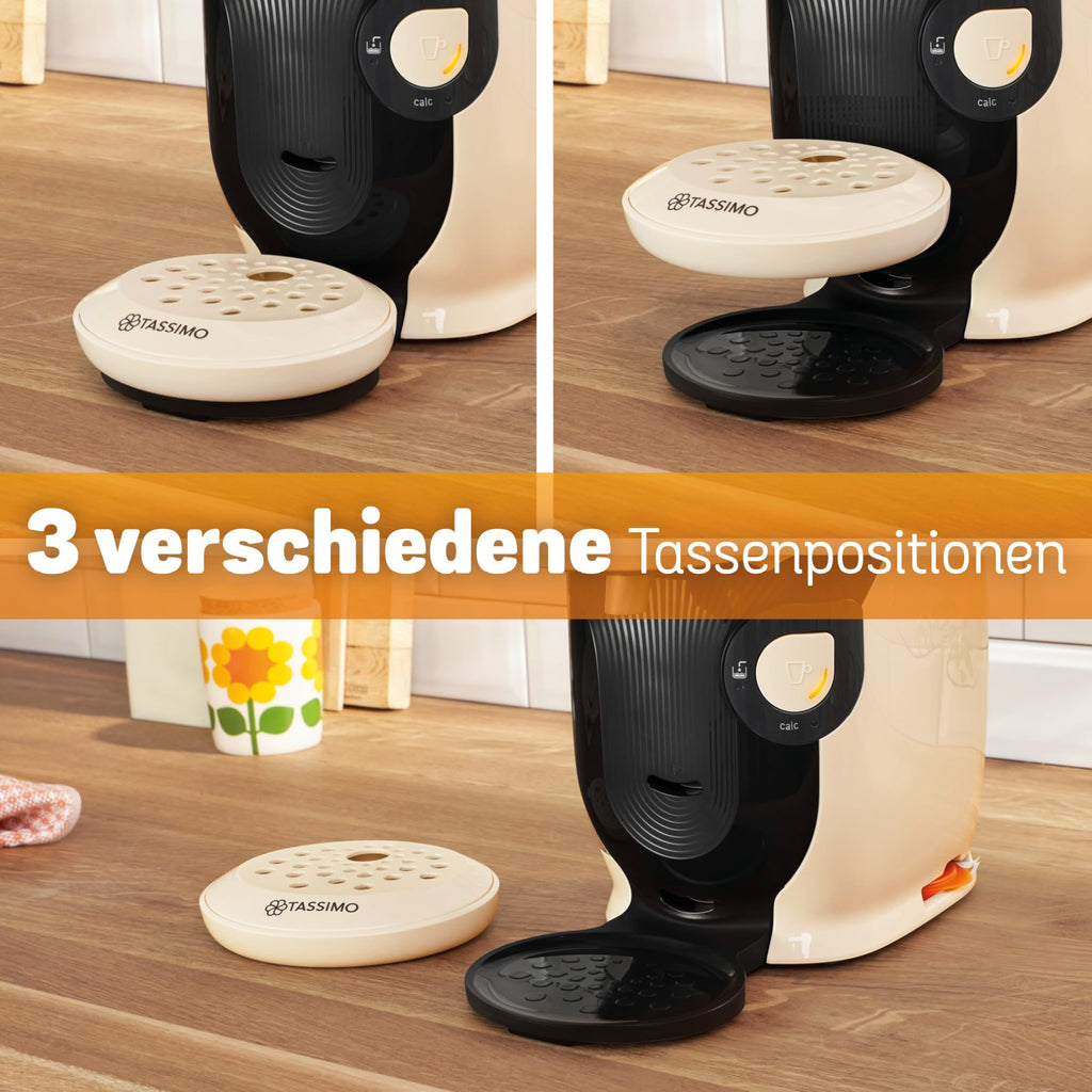 Elite Tassimo Style TAS1107 – Kapselmaschine, über 70 Getränke, INTELLIBREW™, 1400W, Creme