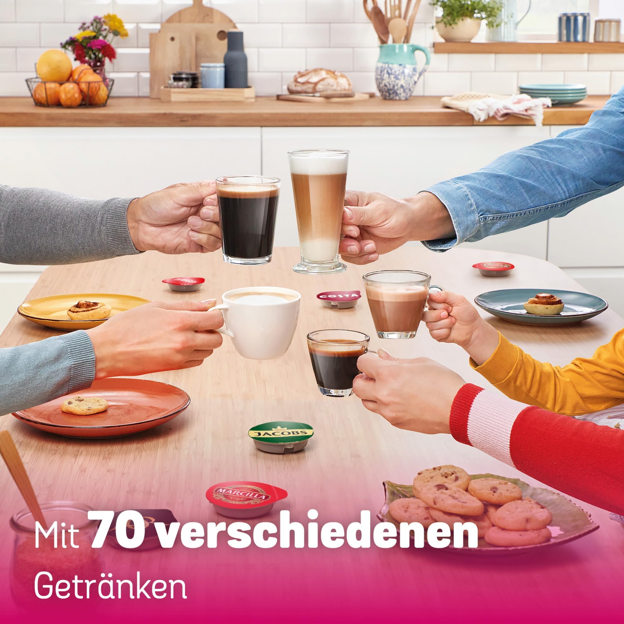 Elite Tassimo Happy TAS1002 – Kapselmaschine, über 70 Getränke, INTELLIBREW™, 1400W, Schwarz