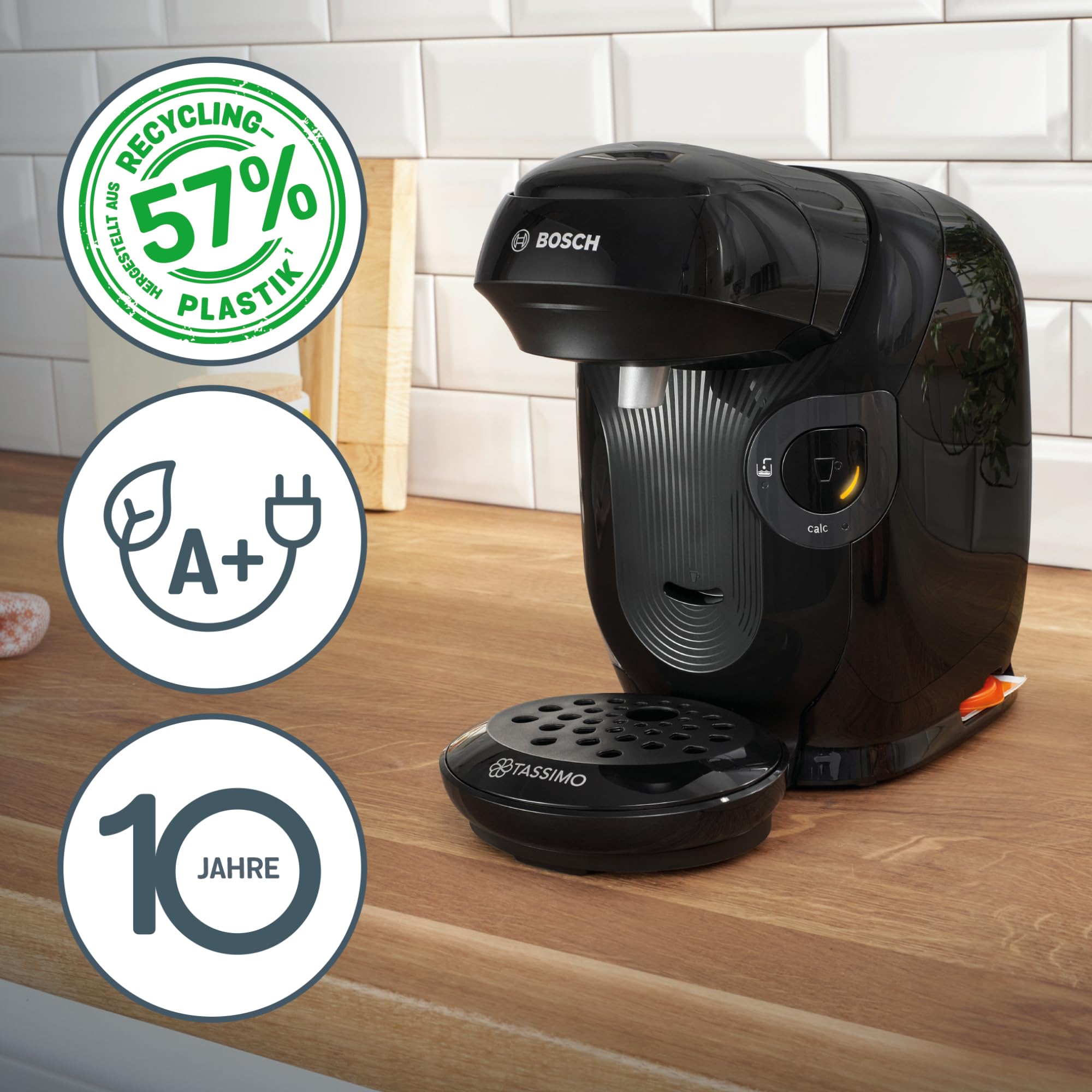Elite Tassimo Style TAS1102 – Kapselmaschine, über 70 Getränke, INTELLIBREW™, 1400W, Schwarz