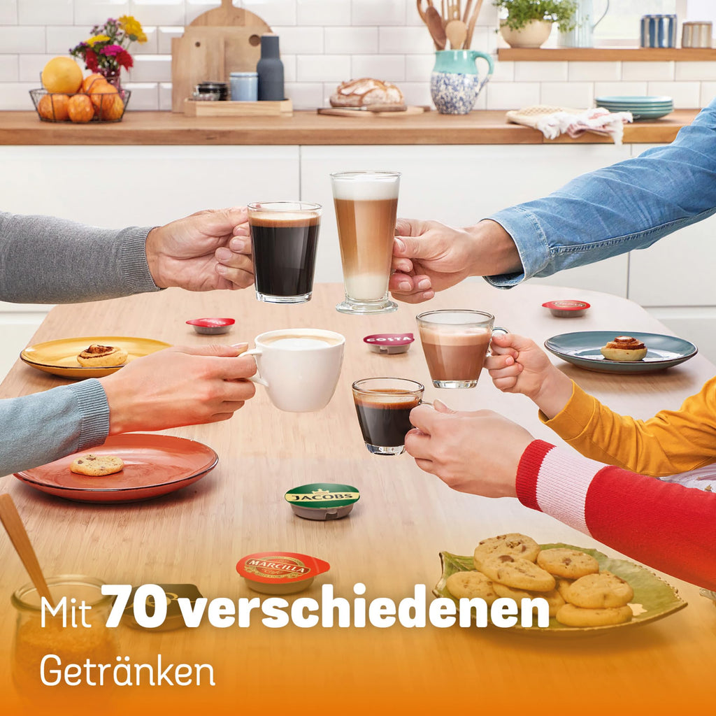Elite Tassimo Style TAS1102 – Kapselmaschine, über 70 Getränke, INTELLIBREW™, 1400W, Schwarz