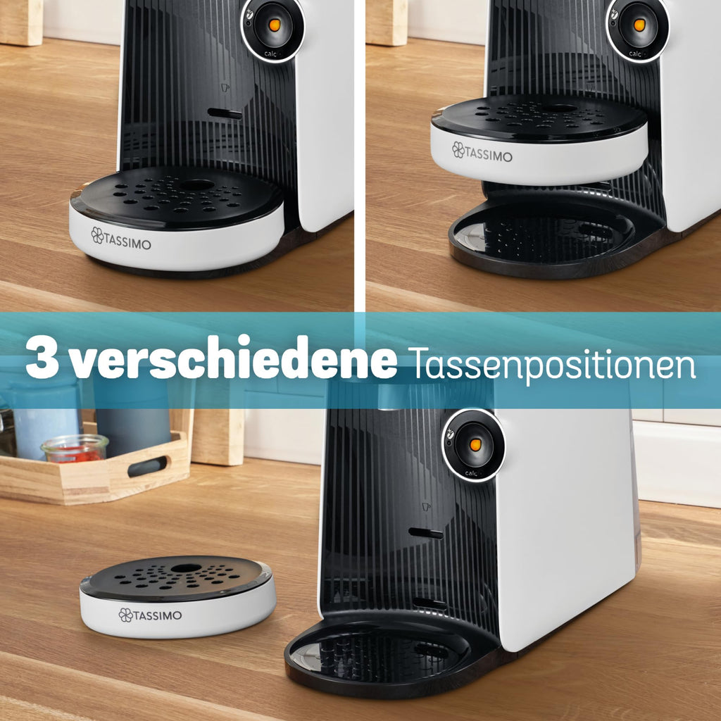 Elite Tassimo Finesse TAS1104 – Kapselmaschine, IntensityBoost, über 70 Getränke, 1400W, Weiss/Schwarz