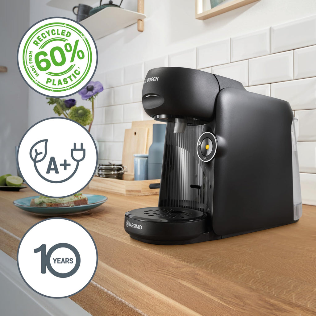 Elite Tassimo Finesse TAS162E – Kapselmaschine mit IntensityBoost, über 70 Getränke, 1400W, Schwarz